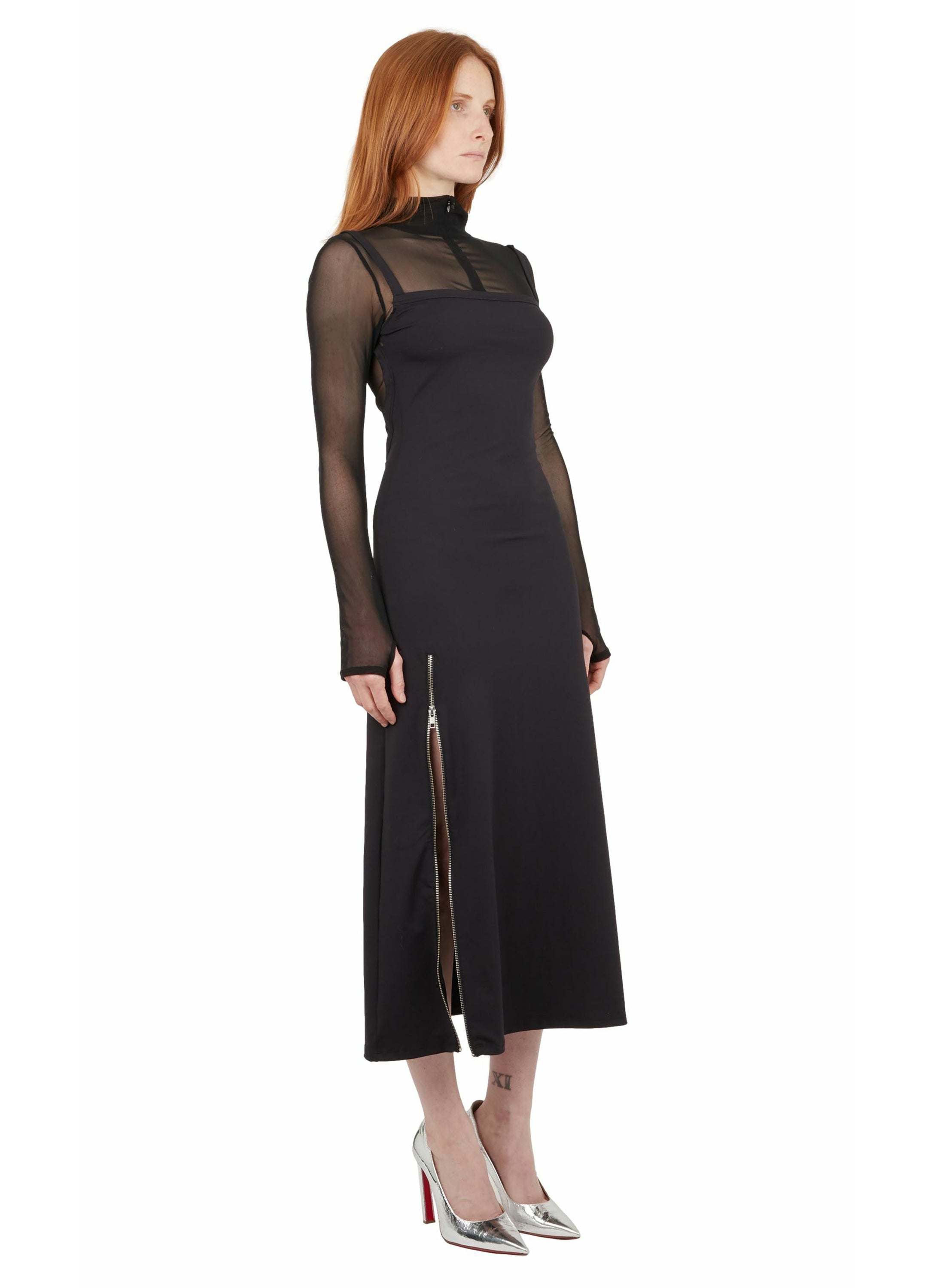 HIGH-NECK LONG DRESS
