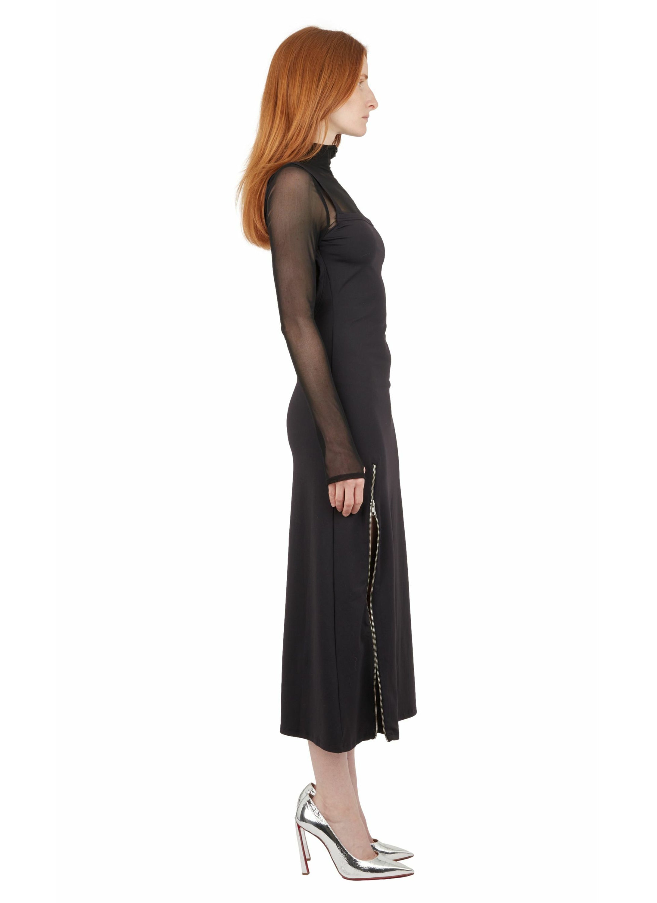 HIGH-NECK LONG DRESS