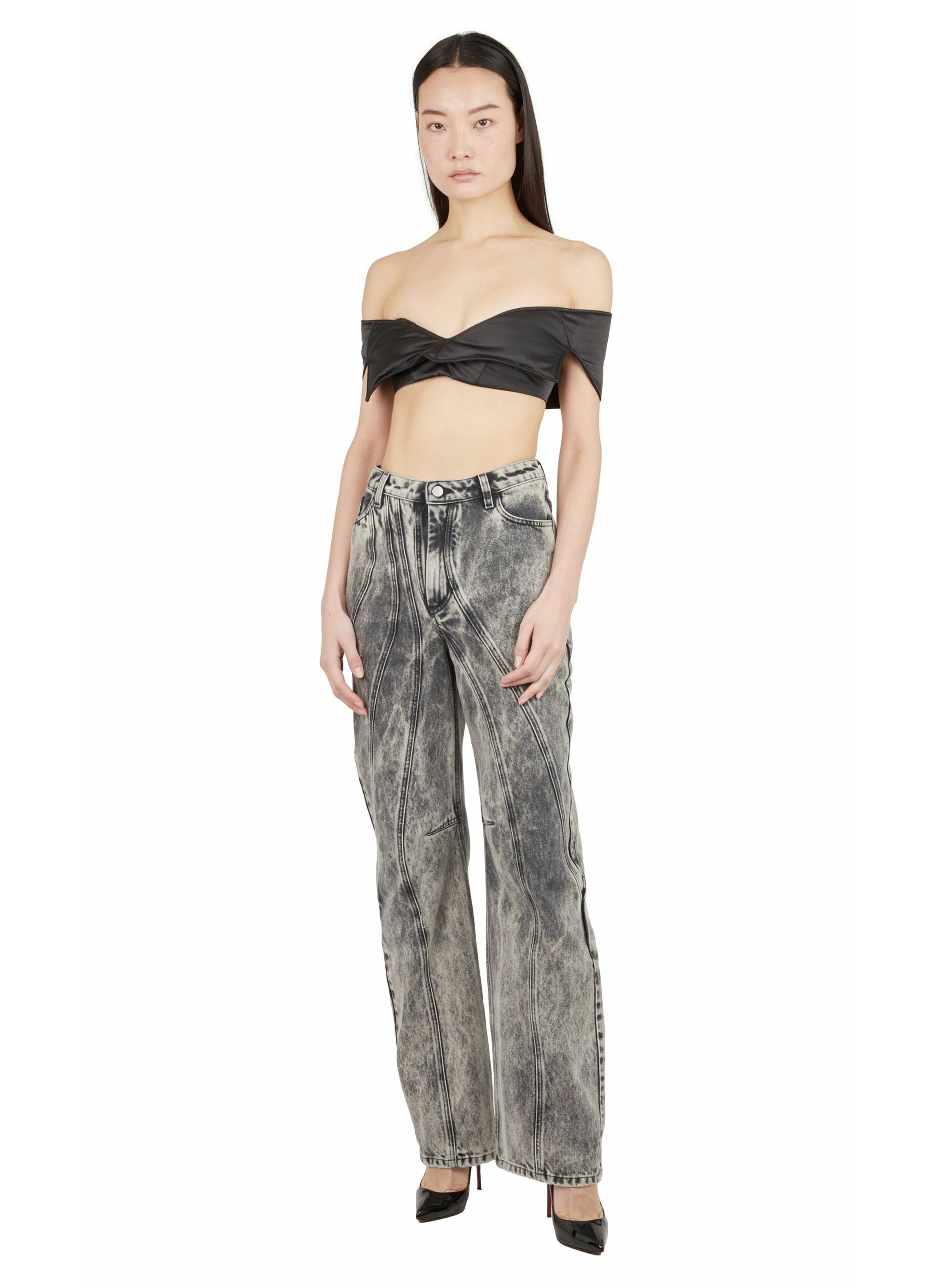 ASYMMETRICAL CUT-OUTS JEANS